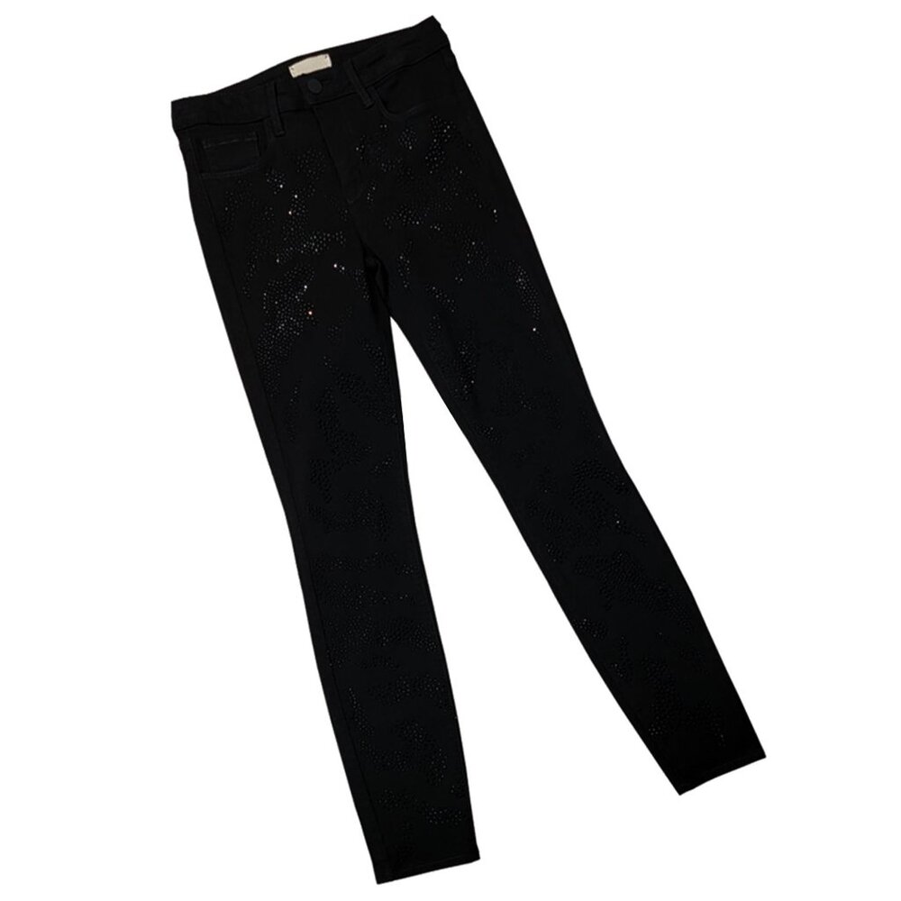 Black Panther Embellished Women's Black Denims